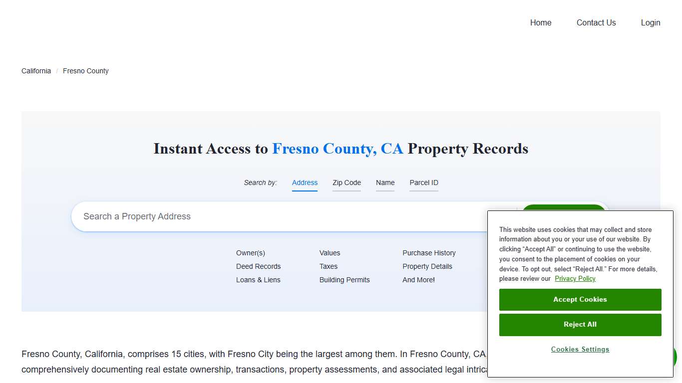 Fresno County Property Records | Owners, Deeds, Permits