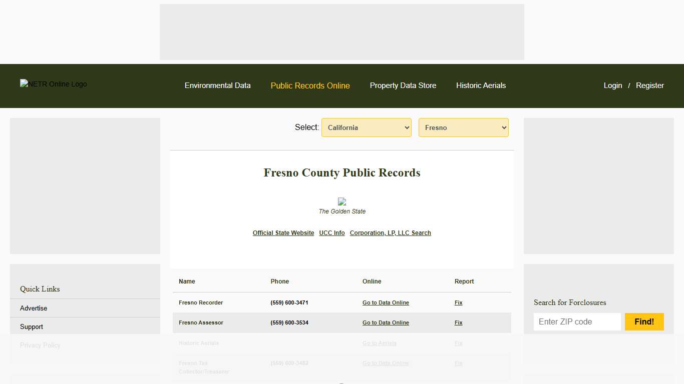 NETR Online • Fresno • Fresno Public Records, Search Fresno Records, Fresno Property Tax, California Property Search, California Assessor